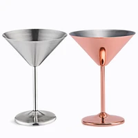 stainless steel wine glass champagne goblet cocktail glasses whiskey cup martini gobletrose goldensilver2 pack240 ml