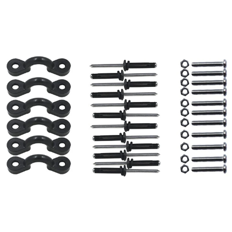 

Kayak Elastic Rope Kit Rubber Band Rigging Kit with Screw Rivet C-Shaped Buckle