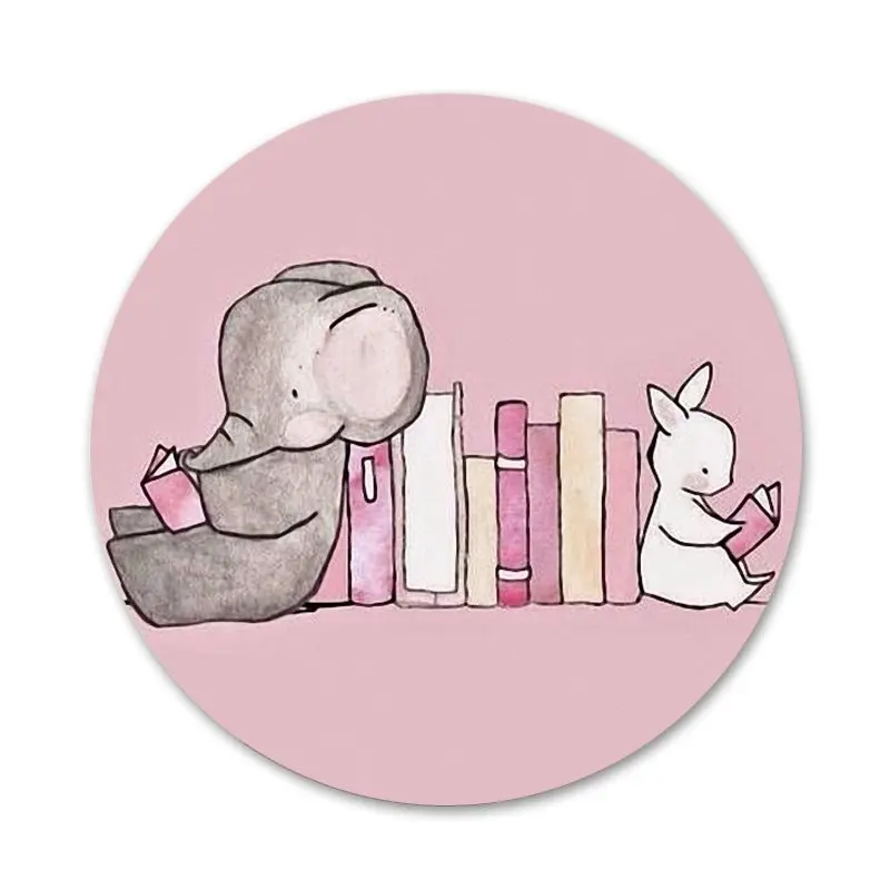 

Cute Elephant rabbit Badge Brooch Pin Accessories For Clothes Backpack Decoration gift 58mm