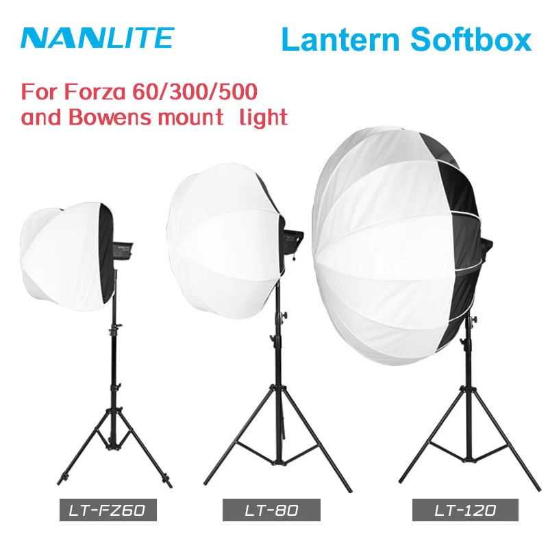 

Фотобокс Nanlite LT-FZ60 LT-80 LT-120 фонарь Softboxfor Forza 60 60B 200W 300 500 Bowens mount Photography lights Accessories Soft box