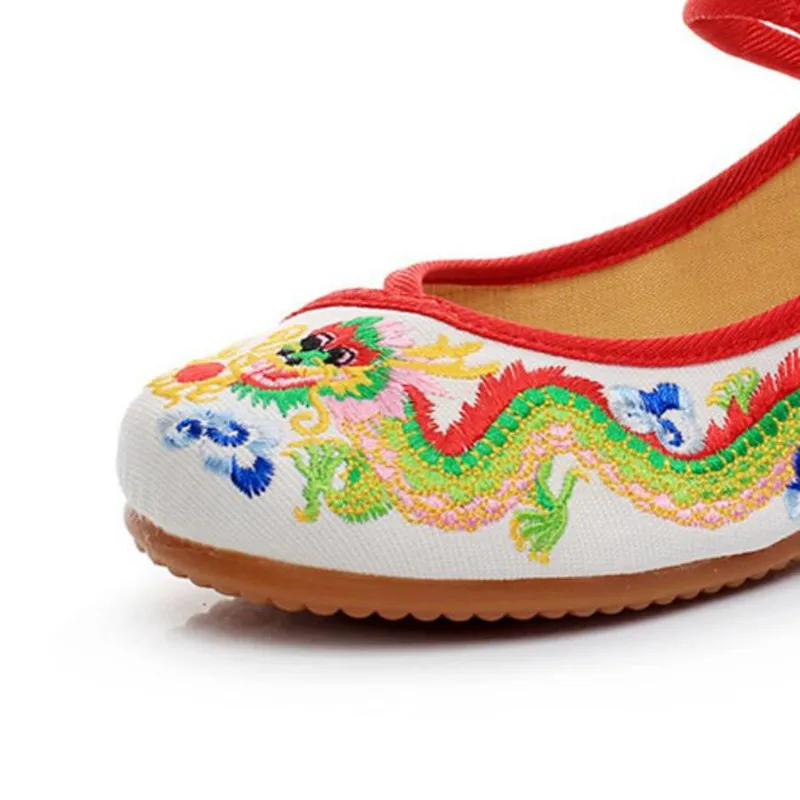 Женские парусиновые туфли с вышивкой в этническом китайском стиле повседневные
