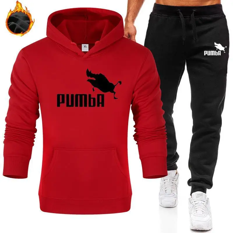 

2021 New Adios Men's Autumn Winter Sets Hoodie+Pants Two Pieces Casual Tracksuit Male Sportswear Gym Brand Clothing Sweat Suit