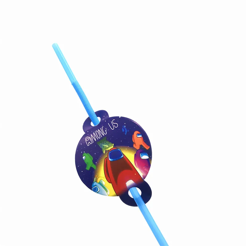 

60/30pcs Among Us Theme Disposable Tableware Set Baby Shower Birthday Decoration Tablecloth Paper Plate Cup Straw Party Supplies