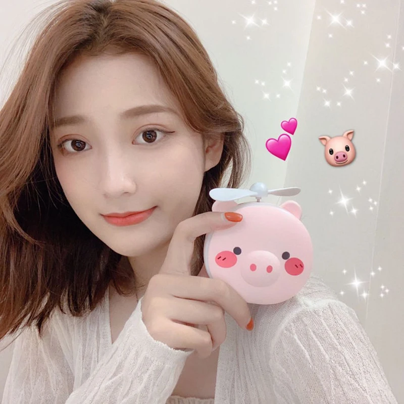 2 в 1 светодиодный светильник зеркало для макияжа милое складное портативное USB