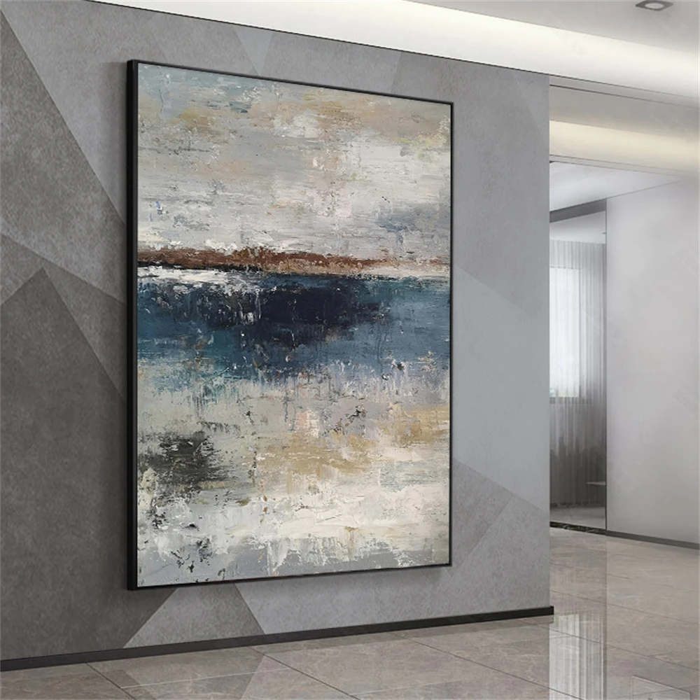 

Handmade Abstract Landscape Oil Paintings Large Salon Modern Painting On Canvas Hand Painted Artwork Wall Decoration