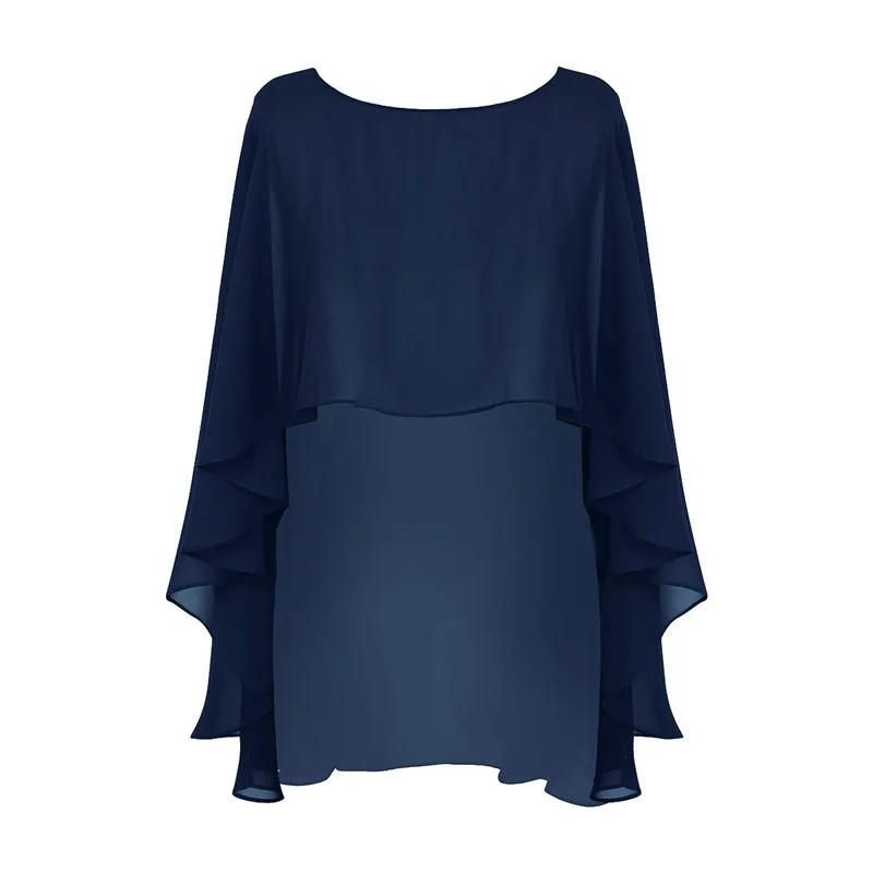 Женская мягкая легкая шифоновая шаль с высоким и низким вырезом накидка для