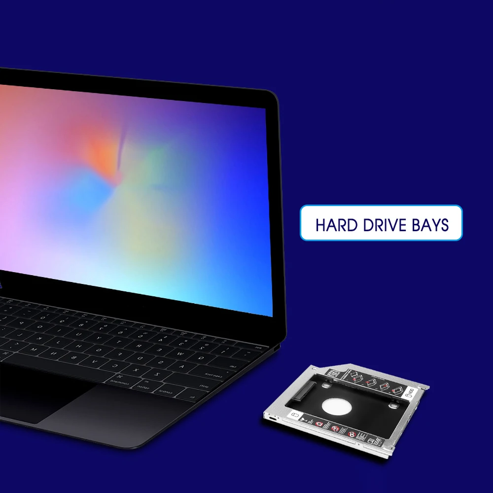 Kebidu 1 шт. алюминиевый корпус для второго жесткого диска 9 5 мм SATA 2 &quotКорпус SSD