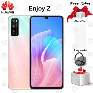 huawei enjoy z 5g mobile phone 6 5 inch 6gb ram 64gb rom mt6873 octa core android 10 fingerprint id 4000mah smartphone free global shipping