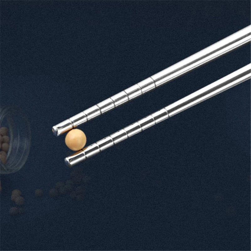 Набор палочек для еды из нержавеющей стали 5 пар металлические Нескользящие