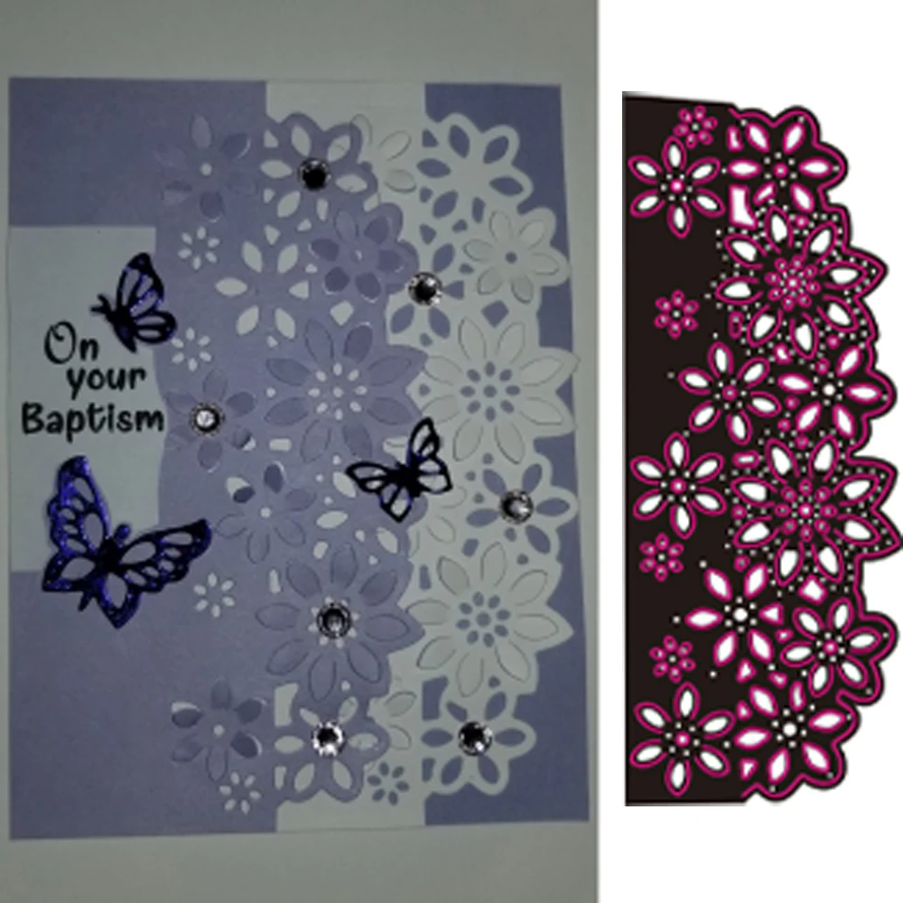 Высечка из кружева цветок металлическая высечка Скрапбукинг для фотоальбома