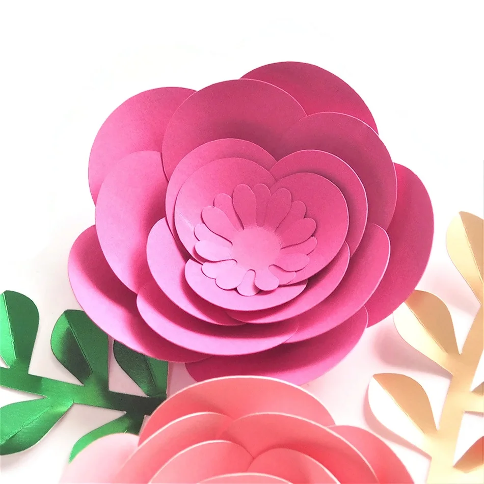 

DIY Nursery Wall Decor Paper Flowers Leaves Set For Birthday Backdrops Decorations Crafts Flower Art Decor Boho Floral Nursery