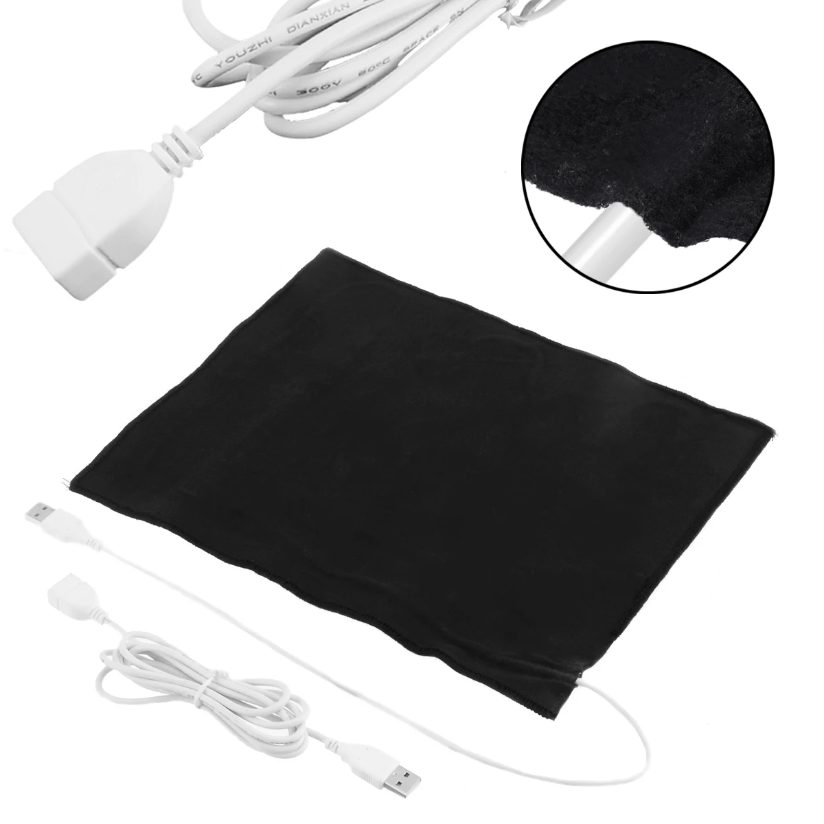 Portable Heating Element 5V USB Electric Cloth Heater Pad for Pet Dog Cat Belt Warmer Carpet 50 Centigrade Hot | Дом и сад