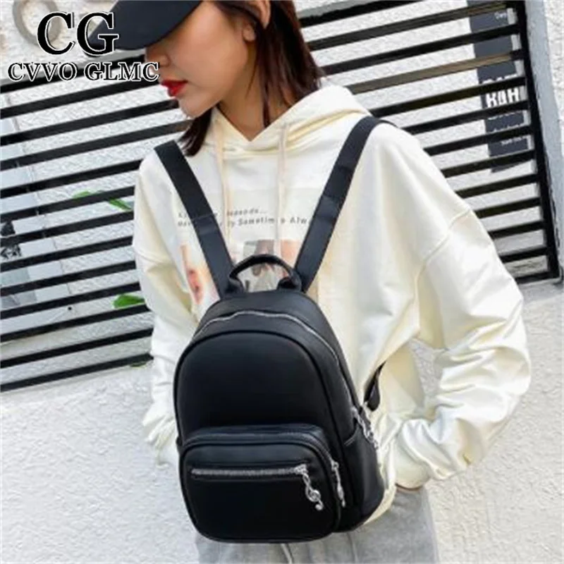 

Cvvo Glmc Mini Backpack Women PU Leather Shoulder Bag for Teenage Girls Travel Bagpack Female Ladies School Bags