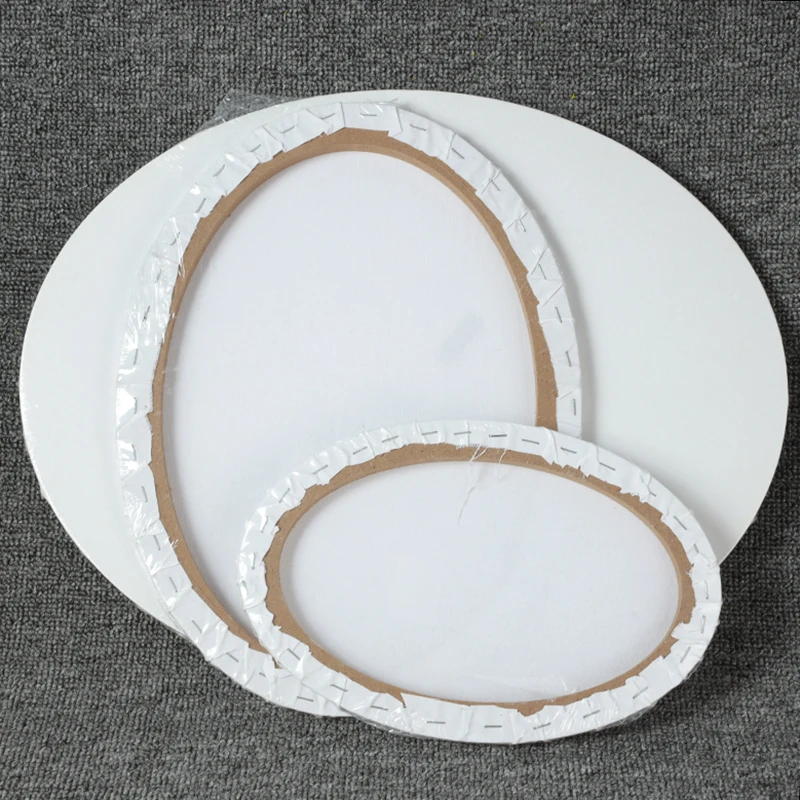 Белая черная холщовая доска Овальный чистый экран деревянная пластина рамка для детской живописи