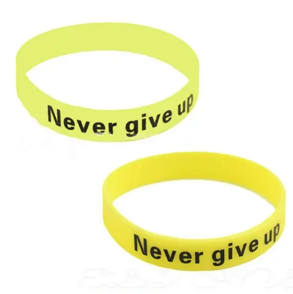 

Silicone Rubber Elasticity Sport Wristband Cuff Bracelet Bangle Glow In Dark New 19QC