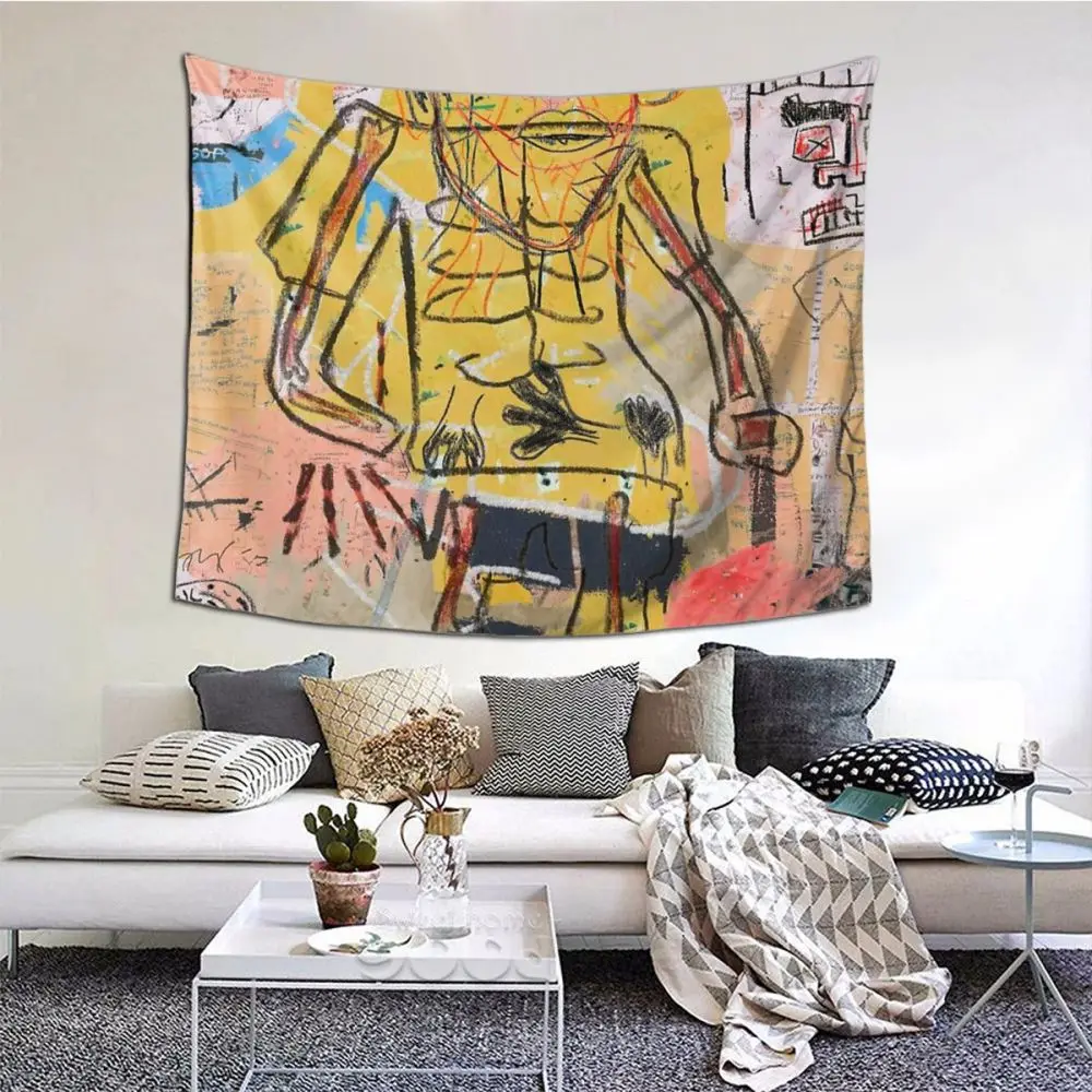 Абстракция Basquiat гобелен настенная подвесная занавеска искусство Экспресс