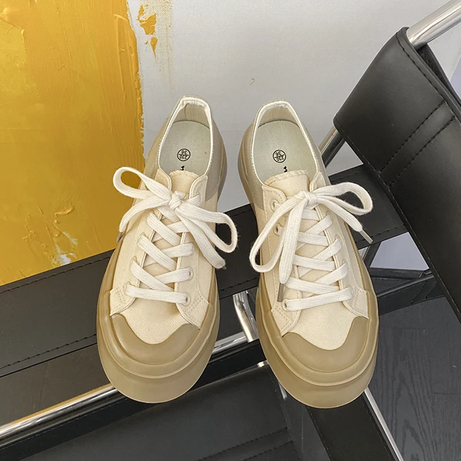 

Women's Vulcanize Shoes Canvas Women New Fashion Comfortable Breathable Female Trendy Sneaker Women Lace-Up Casual Shoes AD-98