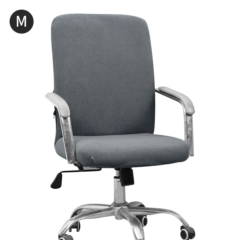 Gray 62-69cm Бархатные чехлы на стулья из спандекса, чехлы на стулья для офиса, растягивающиеся свадебные чехлы на стулья для столовой, чехлы на сиденья, чехол для гостиной - Цвет: Gray 62-69cm