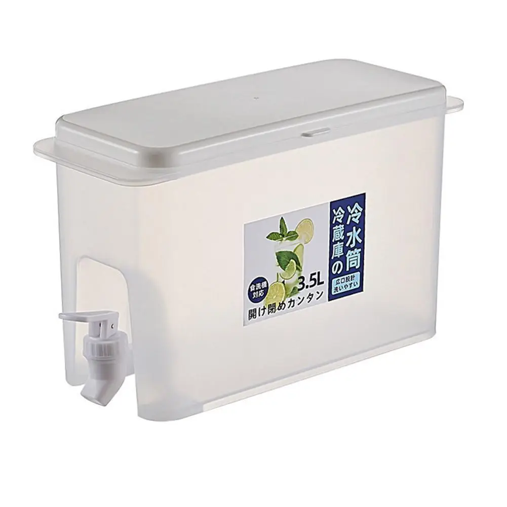 

3.5L Lemon Ice Kettle Cold Water Kettle With Faucet With Cover Fruit Teapot Water Drink Juice Kitchen Drinkware Container Storge