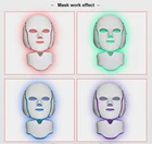 Светодиодная маска для лица 7 цветов светильник Фотон Маска поднять и затянуть омоложения кожи лица Красота отбеливание кожи, уменьшает поры