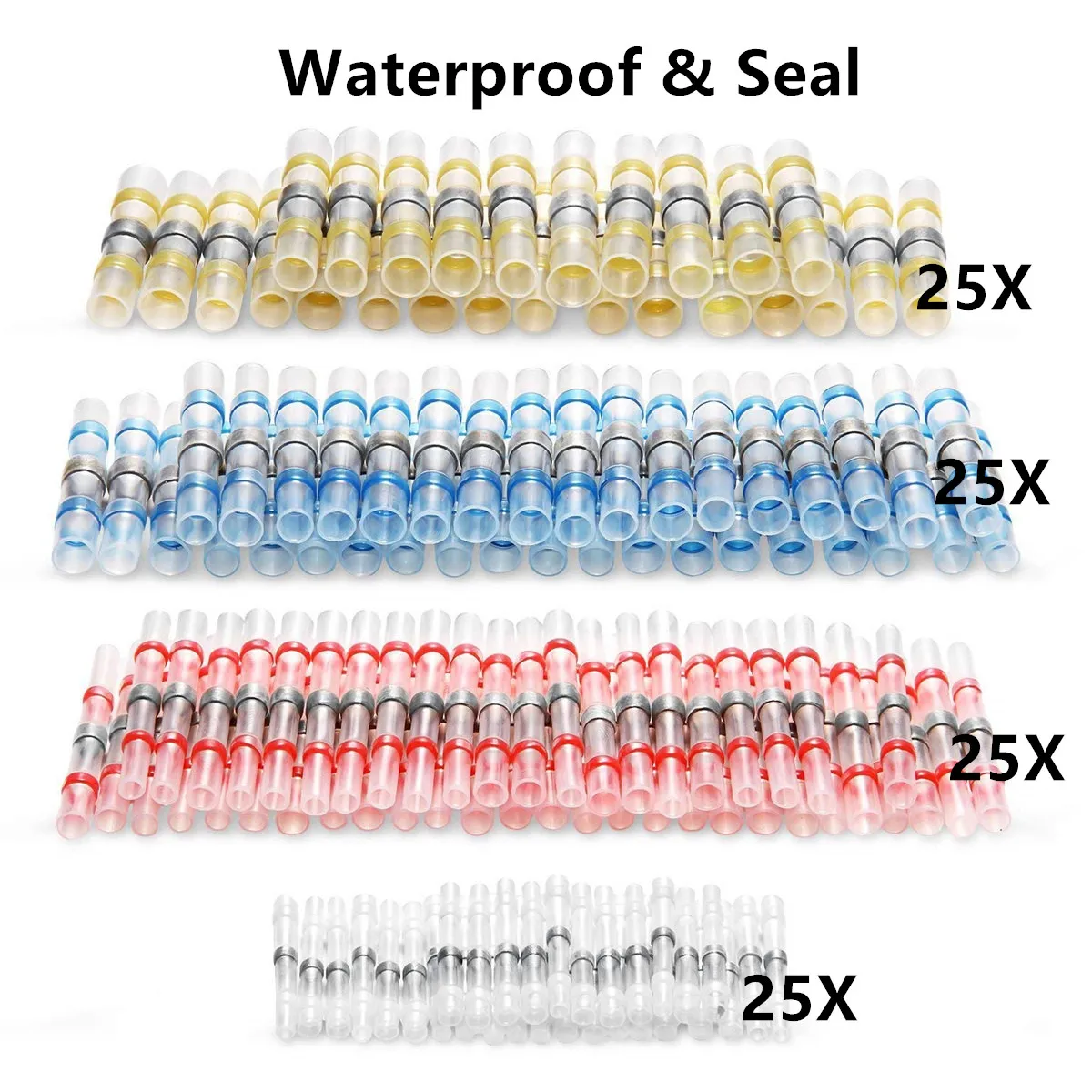 100 шт. водонепроницаемые Термоусадочные Припоя уплотнительные Муфты