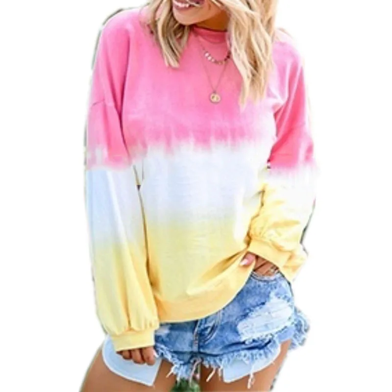 Women's Tops T-Shirts Vacation Autumn Round Neck Printed Fashion Holiday Long Sleeve Casual |