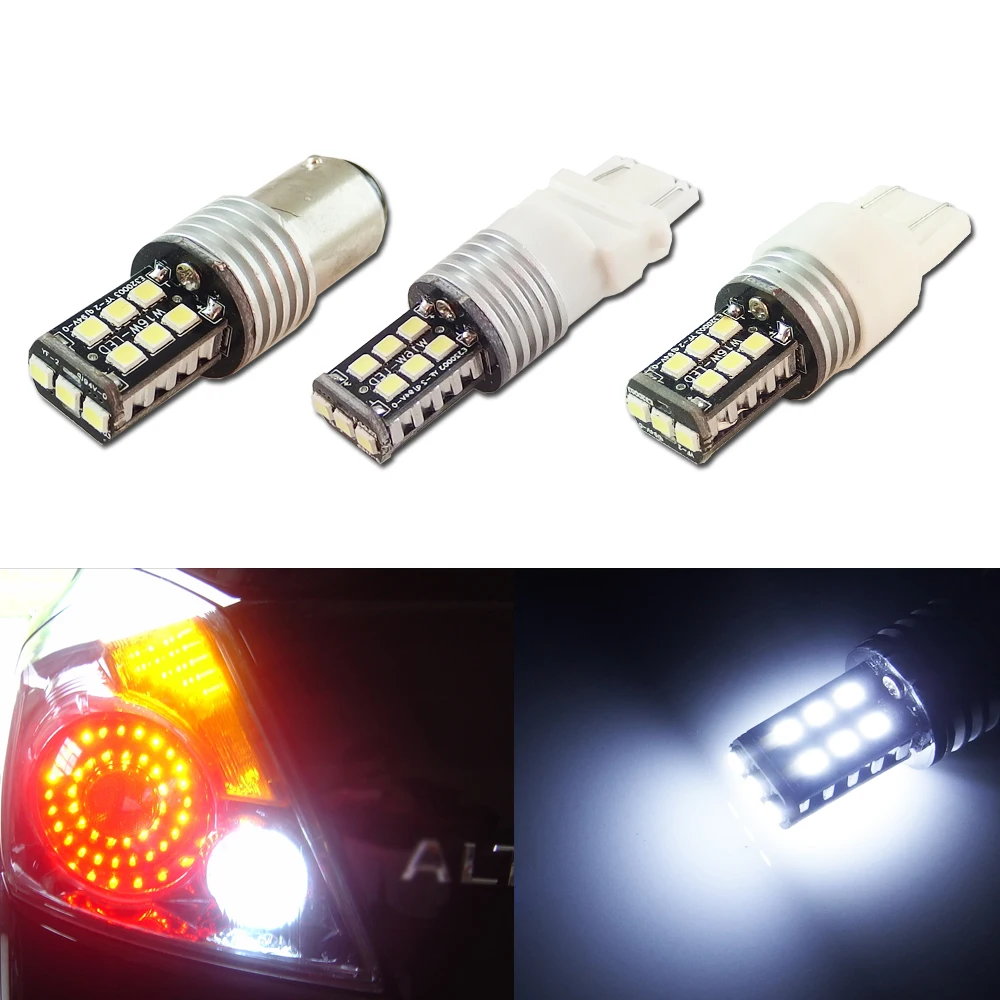 

2 шт., светодиодные лампы 1156 / 1157 / 3157 / 7443 15-SMD