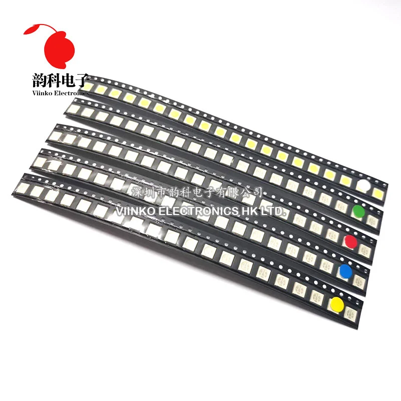 

500pcs=5colors x 100pcs 5050 5730 1210 1206 0805 0603 0402 SMD LED Diode Kit Red / Green / Blue / White / Yellow