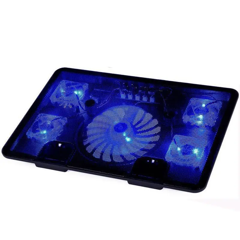 Genuine 5 Fan 2 USB Laptop Cooler Cooling Pad Base LED Notebook Cooler Computer USB Fan Stand For Laptop PC 10''-17'' Genuine 5 Fan 2 USB Laptop Cooler Cooling Pad Base LED Notebook Cooler Computer USB Fan Stand For Laptop PC 10''-17''