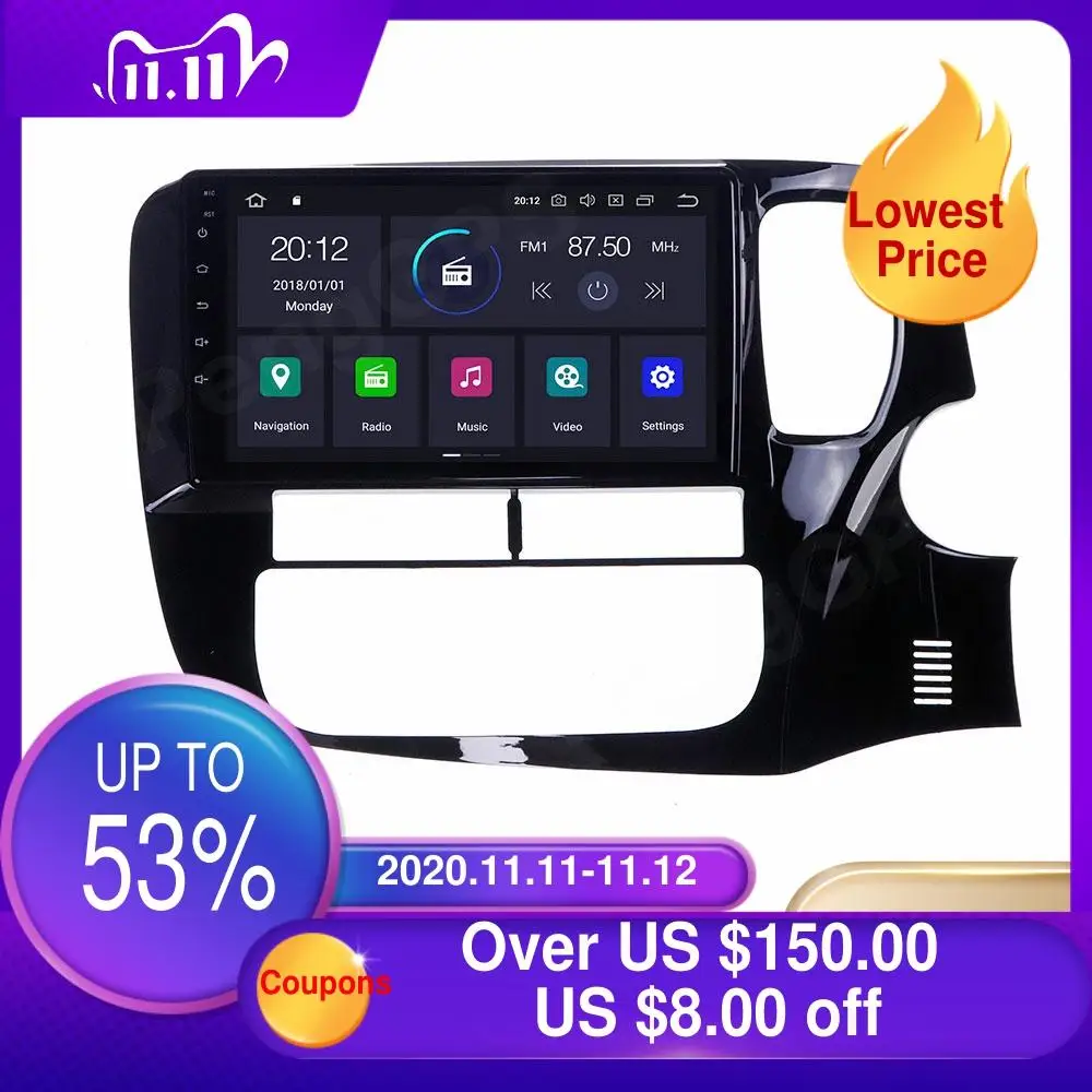 

10.1" Car Stereo for Mitsubishi Outlander RHD 2014-2019 Radio DVD Player Android 10 Multimedia Radio GPS Navigation Touchscreen