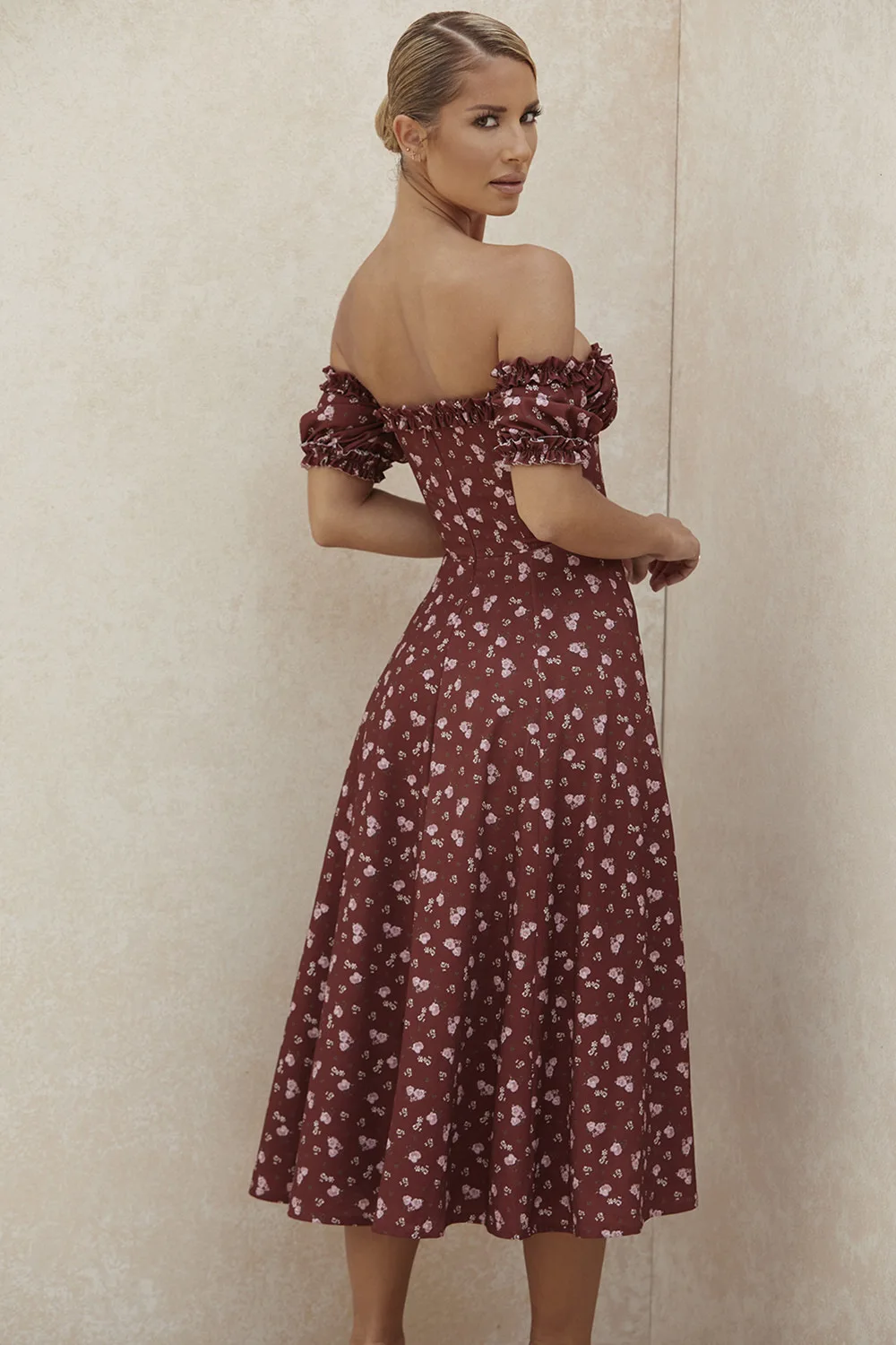 

sexy split floral grass trees strapless strapless tube top dress 2021 new women's summer European and American hot style