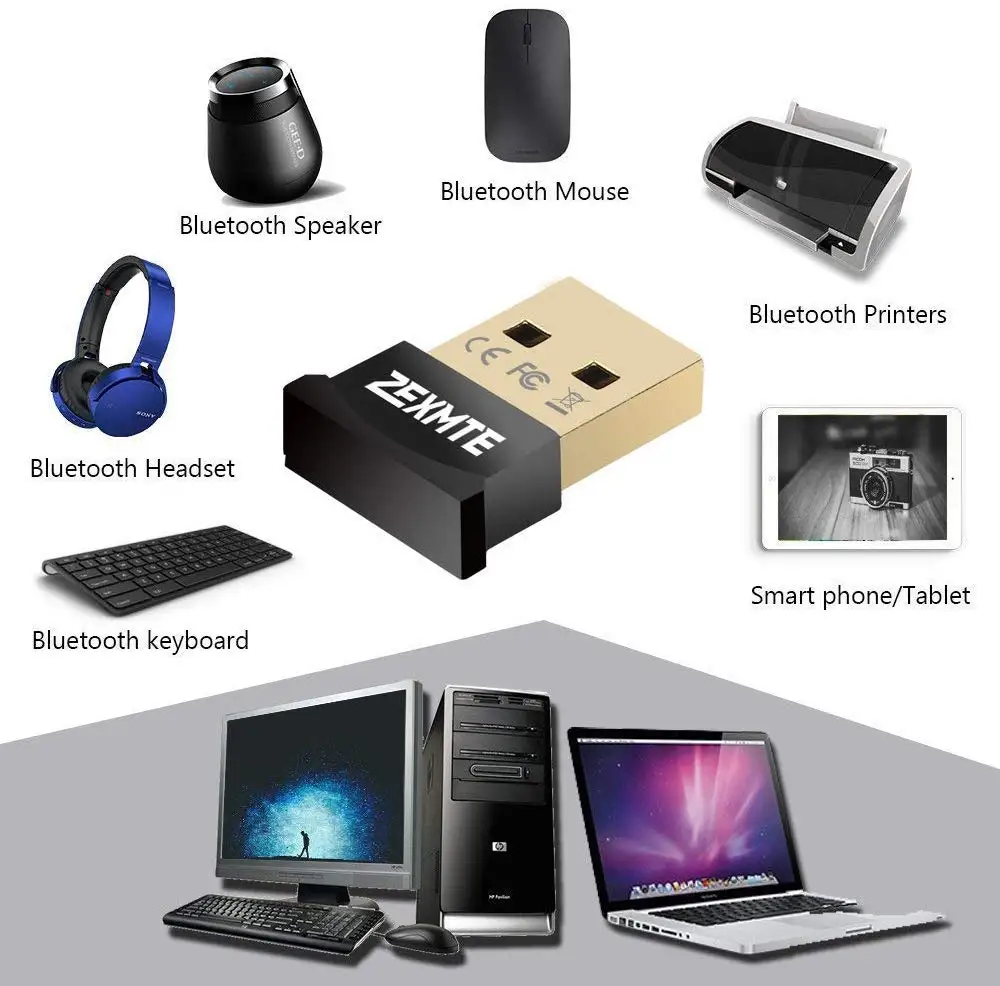 USB Bluetooth адаптер Zexmte CSR 4 0 для windows 10/8/7/Visa/XP|Адаптеры и брелки USB/Bluetooth| |