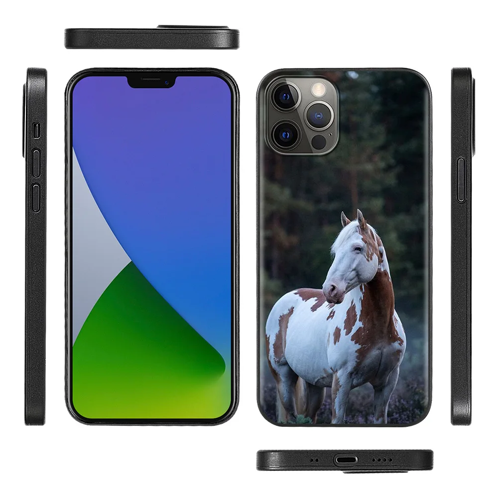 Чехол для iPhone 12 13 Mini 11 Pro Max X XR XS 6 6S 7 8 Plus 5 5S SE(2020) Черный силиконовый чехол |
