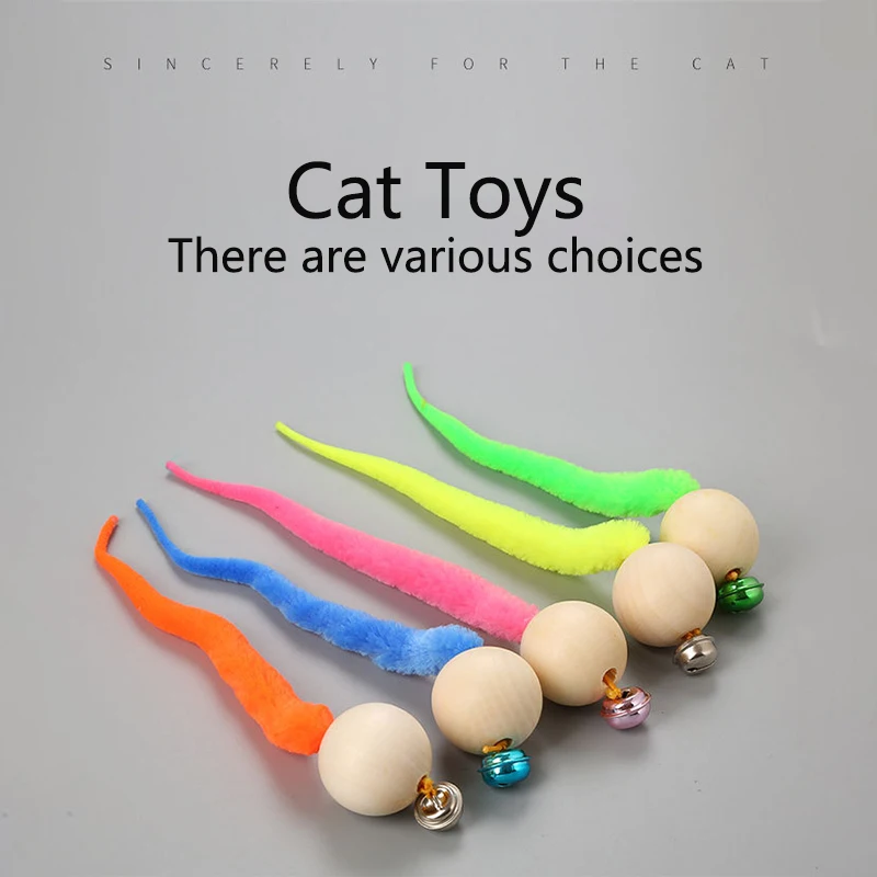 1/3/5 шт. новый красочный Caterpillar Cat игрушки деревянные бусины змея хвост волнистые