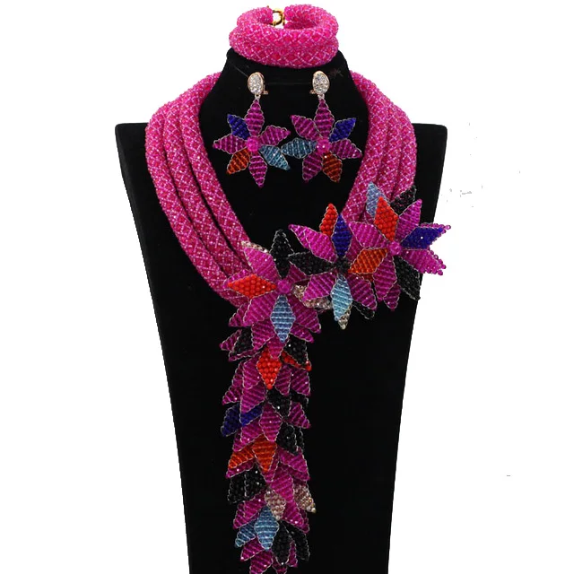 Элегантные белые африканские бусины комплект ювелирных изделий Дубай Свадебный