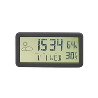 lcd display temperature and humidity meter with alarm clock backlight home indoor electronic hygrometer thermometer