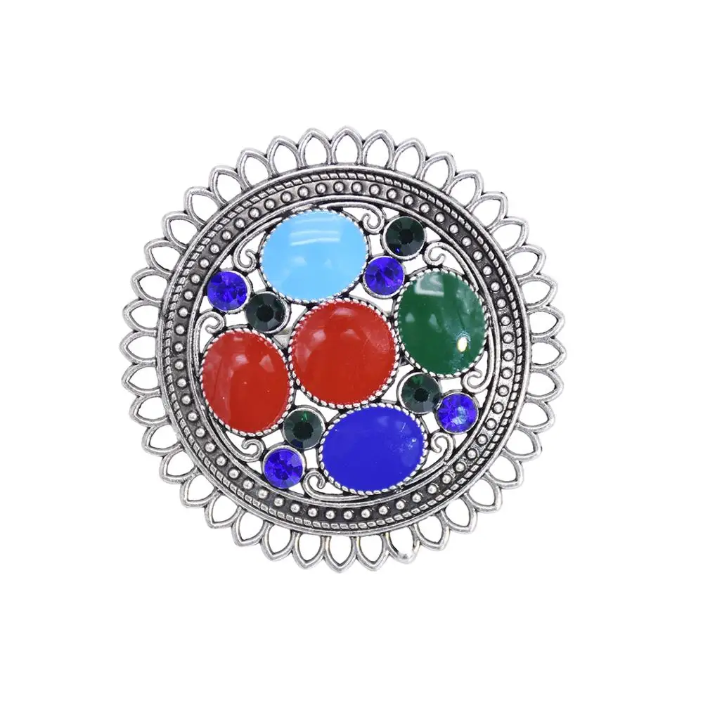 Большие винтажные серебряные кольца Boho из сплава для женщин Цыганский родовой