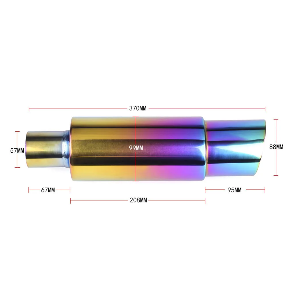 Универсальная выхлопная труба RASTP Neo Chrome Hi Power из нержавеющей стали 304 гоночный