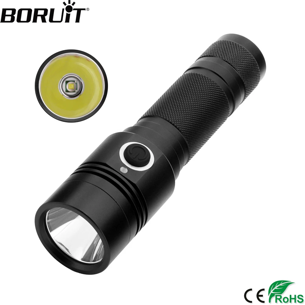 

BORUiT YC21 LED Flashlight High Power T6 1000lm Torch 4-Mde Bicycle Light Powerful 18650 Lantern Rechargeable Hunting Light