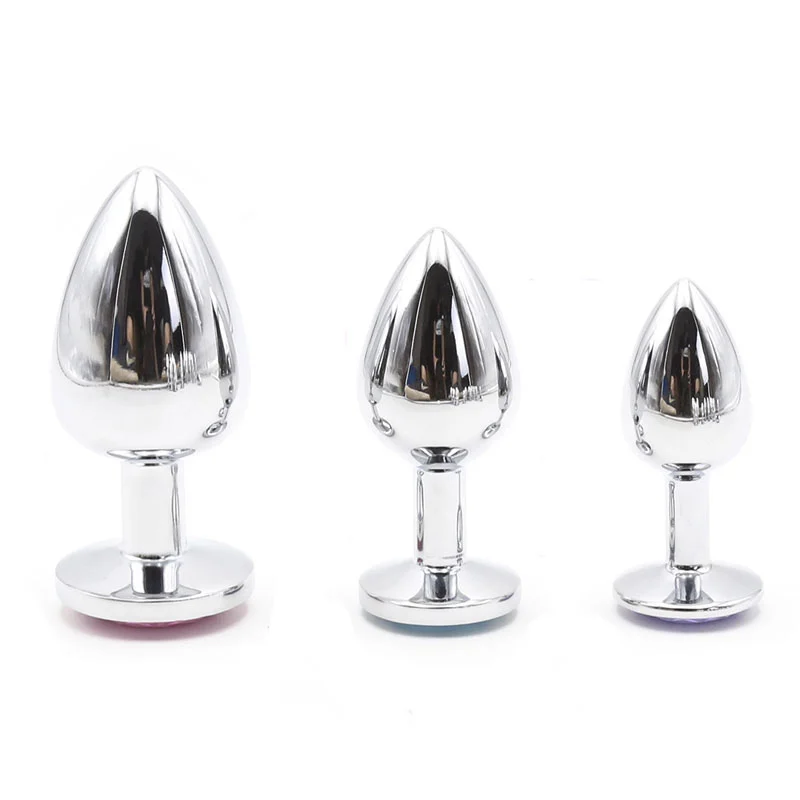 Анальная пробка из нержавеющей стали эротический анальный массажер каплевидной