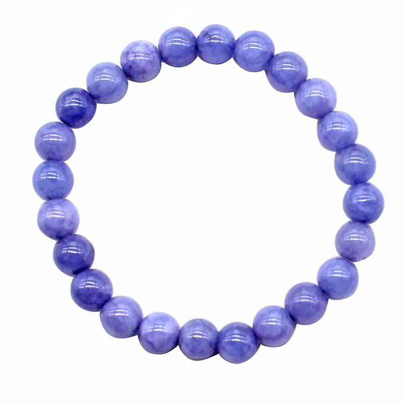 Женский браслет с бусинами из натурального камня Агата и лаванды 6/8/10 мм |