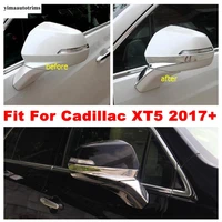abs accessories exterior refit kit fit for cadillac xt5 2017 2021 door rearview mirror anti rub rubbing cover trim