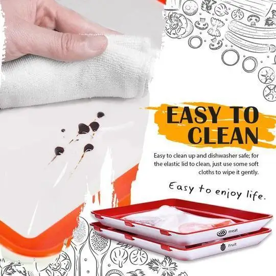 Creative Food Preservation Tray Fresh Keeping Spacer Organizer Preservate Refrigerator Storage | Дом и сад