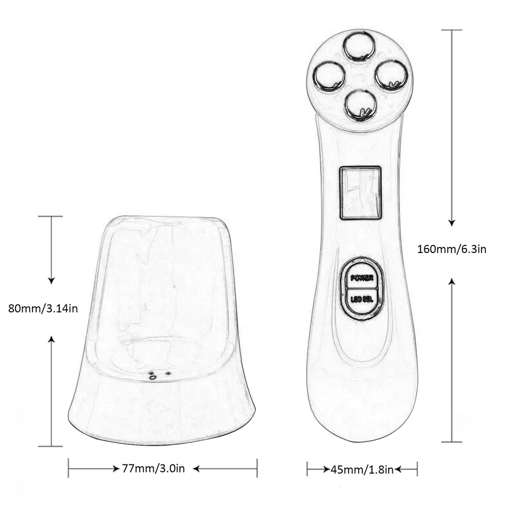 

Facial Mesotherapy Electroporation Radio Frequency LED Photon Face Lifting Tighten Wrinkle Removal Skin Care Face Massager