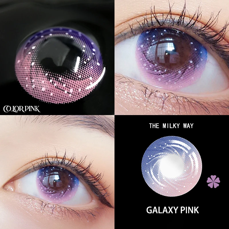 ovolook 2pcspair 6 tone lenses colorful contact lenses colored lenses for eyes 24 degrees yearly use eye color lens eye contact free global shipping