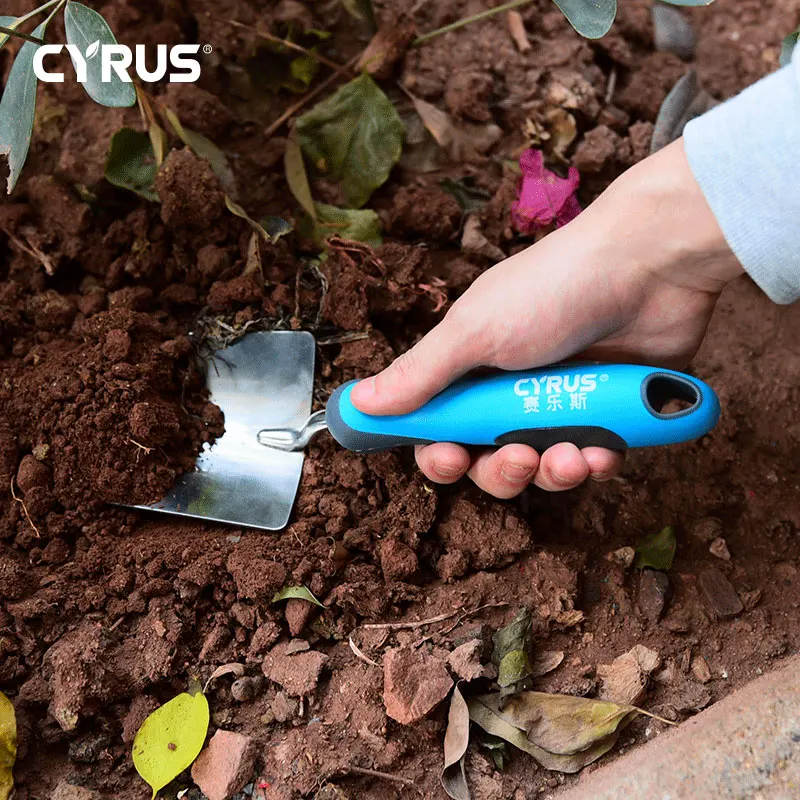 Набор садовых инструментов из нержавеющей стали комплект трех предметов для