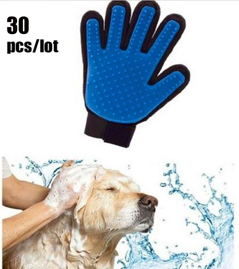 Силиконовая щетка для вычесывания собак и кошек перчатка бережного эффективного