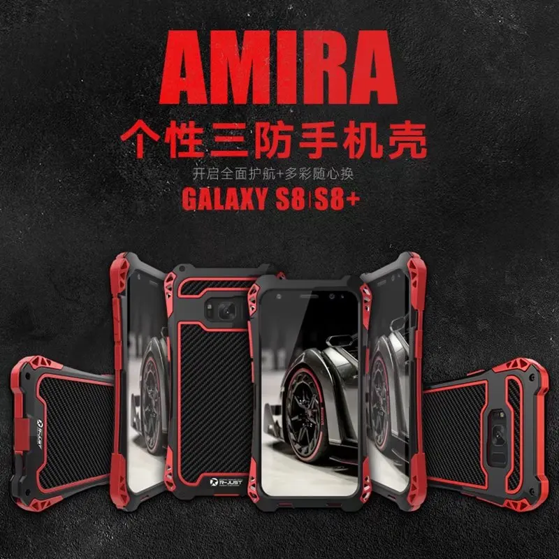 R-JUST чехол для samsung 10 Plus S9 S8 S7 Edge чехол панцири King алюминиевый карбоновый противоударный чехол для Galaxy Note 8 9 10Coque