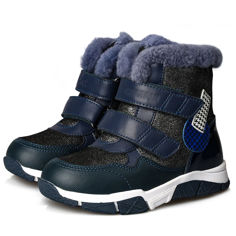 Princeprd New Winter Girls Boots New Fashion Orthopedic Shoes Kids Boots Casual Leather Children Fur Keep Warm Boots