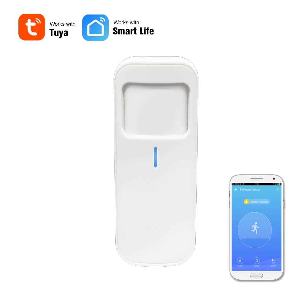 Умный смарт датчик движения Tuya инфракрасный детектор с дистанционным